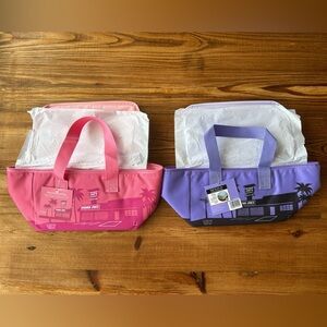 Trader Joe’s Mini Insulated Tote Bag Bundle Pink and Lavender
